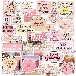 에클라줄 핑크 보드 도서 부여 플래너 50개 선물 스크랩북 확인 저널 스티커 물병 데칼 구매 비전 키보드 영감 대량 동기 여성 소녀 여행 용품