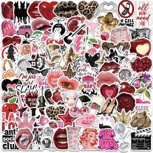 스크랩북 휴대폰 선물 물병 파티용 저널 방수 기타 100PCS Y2K 스티커 에스테틱 키트 레트로 생일 홀로그램 성인 비닐 노트북 선호