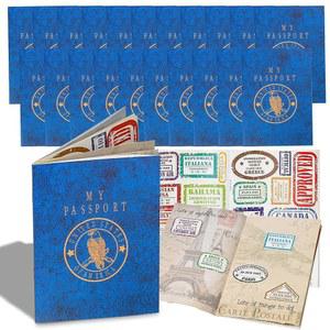 소년 소녀를 스크랩북 여권 파티 혜택 예술 부여 위한 학용품 패드 스티커북 플레이비 스티커 장소의 게임 공예품 경품 24팩 유명 간식 동기