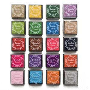 아악 스토어 공예 잉크 패드 스탬프 파트너 DIY 색상, 20개 / 세트 모듬 색상 무지개 핑거 잉크 패드 고무 핑거 인쇄 스탬프, 종이, 나무 원단