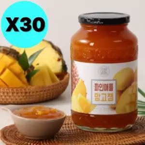 초록원 파인애플 망고잼 퓨레 대용량 560g X30 업소용