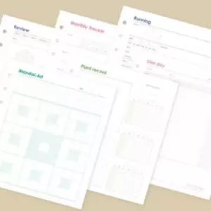 A6 WIDE 6공 리필 속지 다이어리배경지 바인더속지