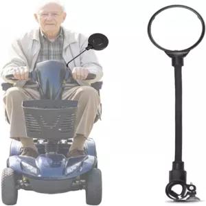 전동 스쿠터 리어 뷰 미러 - 노인용 모빌리티 및 휠체어 보조 도구용 360° 회전 광각 1개(A-1pcs)