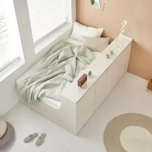 [플라망]트와이스 수납침대 슈퍼싱글 데이베드 1인용 원룸 수납형 침대