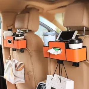 정리대 차량 수납 헤드레스트 트레이 함 거치대 컵홀더 뒷좌석 라온파인 다용도