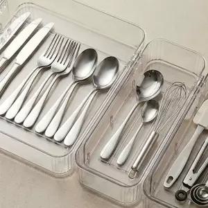 ( )트레이 보관세트 키친 서랍정리함 HICKIES 칸막이 3단 투명 속옷 문구 길이조절