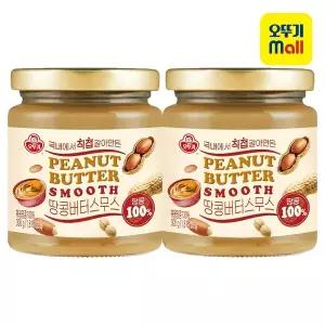[오뚜기][본사직영] 오뚜기 100프로 땅콩버터 스무스 300g 2개