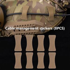 서바이벌 헬멧 케이블 관리 키트 NVG Comms 와이어 코드 수집 정리함 후크 및 루프 스트랩 사냥 에어소프트