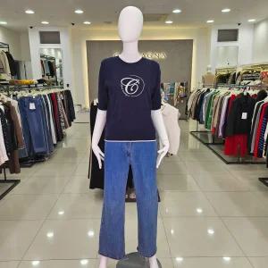 꼼빠니아CAFU3WSL020라운드 넥 반소매 니트_KG