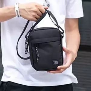 (색상 블랙)미니백 가방 크로스백 힙색 캐주얼 남성 데일리 미니 숄더