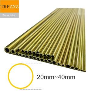 H62 황동 튜브 OD20 ~ 벽 두께 0.5mm 1mm 3M 호환m 모세관  얇은 파이프 DIY   40x3M 호환m