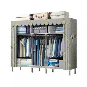 간이옷장 1인 기숙사 셋방 두꺼운 옷장 걸이 소형 조립 침실 가정용