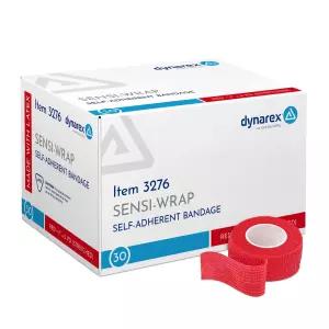 다이나렉스 센시 랩 자가 접착 붕대 30팩 1인치 x 5야드 빨간색 라텍스 컬러 탄성 응집 운동 테이프 타투