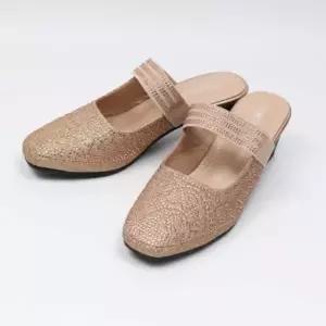 [다잇템] 여성 코지 중간굽 트윙클 클래식 스트랩 뮬