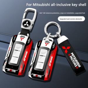 자동차 차량용 호환 ABS 레이싱 스타일 키 쉘 가방 커버 카바 키링 미쓰비시 아웃랜더 이클립스 크로스 파
