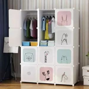 간이 옷장 조립식 접이식 용품 수납 미니 낮은 1인