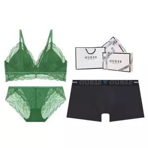 [게스언더웨어](타임스퀘어점패션관)홀리데이스트링 레이스브라렛남여커플속옷세트 ODWBRPTB97827GY