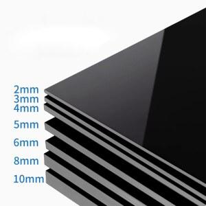 PMMA 블랙 보드 양면 무광 유리 유기 검정 불투명 두께 미러