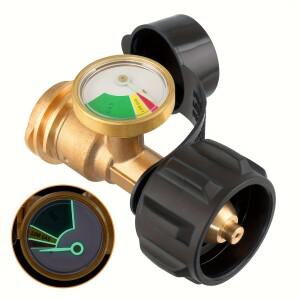 범용 프로판 탱크 레벨 표시기 압력 게이지 RV 캠핑카 가스통 바베큐 그릴 히터