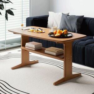 거실용 소형 모던 티테이블 2단 커피테이블 식사 겸용 일본식 좌탁