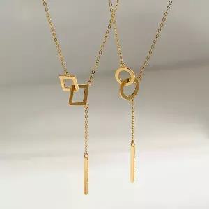 [골드앤] 14K 하모니 드롭 목걸이 [링]