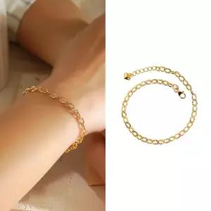 [골드앤] 14K 볼륨 오벌 체인 팔찌