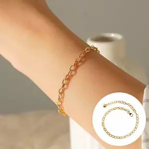 [골드앤] 18K 볼륨 오벌 체인 팔찌