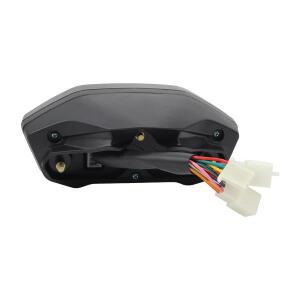 범용 호환 바이크 오토바이 디지털 속도계 LCD 모터 타코미터 계기판 방향 지시등 전압계 오일 게이지