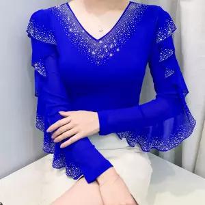 사교댄스복 줌바 방송 공연복 라틴댄스옷 반팔 댄스복 여성