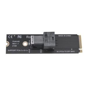 M.2 NVME U.2 하드 디스크 어댑터 카드로 변환 Mkey PCIeX4 PCIe SFF8643 라이저 NVME는 2230/2242/2260/22