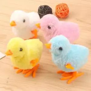 태엽 병아리 장난감 반려동물 움직이는 인형 플러시 소재 다양한 색상 놀이