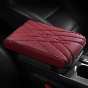 나파 가죽 센터 콘솔 팔걸이 박스 매트 패드 커버 기아 호환 K2 K3 K4 K5 KX 크로스 리오 자동차 액세서리