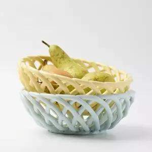 세라믹 핸드메이드 바구니 보관 현관 트레이 키 빵 간식