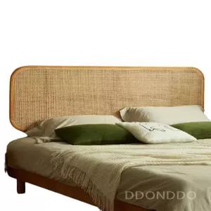 라탄 더블 프레임 등나무 등받이 헤드보드 보드 침대 원목 침대헤드 킹 퀸