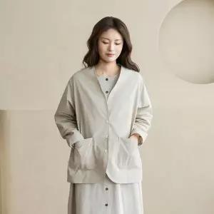 엄마옷 마담4060 자켓 여성 데일리 [내추럴포엠]노카라나일론 -YJK2603032-