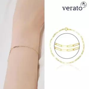 베라토 18K 클립 한줄 체인 팔찌