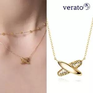 베라토 18K 볼륨 크로스 목걸이