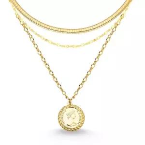 베라토 18K 솔리드 목걸이S + 스네이크 목걸이 + 엘리자베스 빅코인 목걸이 SET