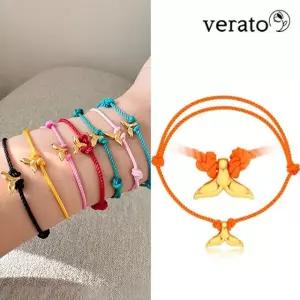 베라토 24K 순금 골든럭키 고래꼬리 매듭 팔찌