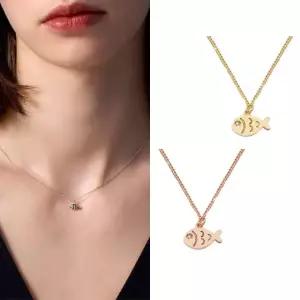 베라토 14K 통통 물고기 목걸이