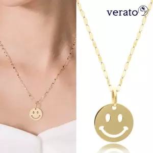 베라토 14K 솔리드 스마일 세미 목걸이 M