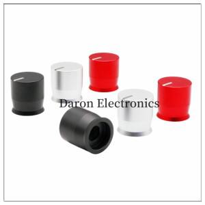 알루미늄 스틸 솔리드 손잡이 17x17 샌드블라스트 마감 원형 구멍 6mm 오디오 방송 회전 조정 캡