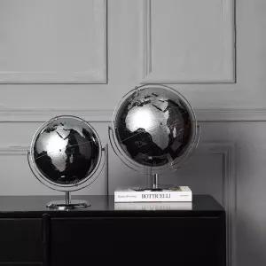 고급 블랙 지구본 사무실 데스크탑 책상 스타일 현관 골드
