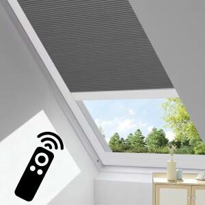 스카이라이트 블라인드 셀룰러 전동 리모컨 UV 차단 완전 차광 방수 원단 지붕 차양 맞춤 사이즈