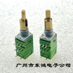 1pcs 대만 호환 ALPHA 09 정밀 전위차계 이중 축 스위치 포함 B100K 길이 20mm