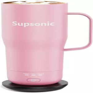 Supsonic - 20온스 셀프 히팅 머그잔 자동 차단 기능이 있는 전기 커피잔 워머 세트 음료용 충전식 온도