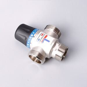 니켈 도금된 온도 조절식 자동 혼합 밸브 (노출형 온수기용 수나사 연결식 온수 및 냉수