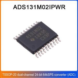 1/5/20PCS ADS131M02IPWR TSSOP-20 듀얼 채널 24비트 64kSPS 아날로그-디지털 변환기(ADC) 칩