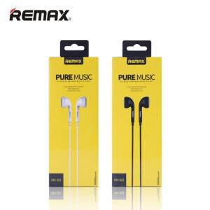 Remax 휴대용 RM 303 클래식 오디오 순수 음악 이어폰 3.5mm 인이어 베이스 와이어 헤드셋 전화 용 마이크