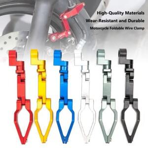 범용 바이크 오토바이 브레이크 케이블 클램프 아연 스틸 접이식 충격 흡수 버클 방진 전동 스쿠터 클립